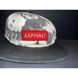 Asphalt Yacht Club Hat Cap Snap Back Streetwear Flat Bill Marbled Smoke Design